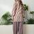 women's linen floral print summer wear short kurti with farshi salwar set
