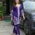 women ethnic motifs embroidered regular thread work kurta with palazzos
