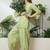 women's linen floral print summer wear short kurti with farshi salwar set