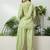 women's linen floral print summer wear short kurti with farshi salwar set