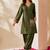 women ethnic motifs embroidered regular thread work kurta with patiala