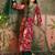 women floral printed layered mirror work kurta with palazzos & with dupatta