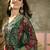 women floral printed layered mirror work kurta with palazzos & with dupatta