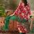 women floral printed layered mirror work kurta with palazzos & with dupatta