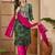 women bandhani printed regular thread work kurta with pyjamas & with dupatta