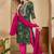 women bandhani printed regular thread work kurta with pyjamas & with dupatta