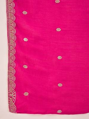 women bandhani printed regular thread work kurta with pyjamas & with dupatta 4