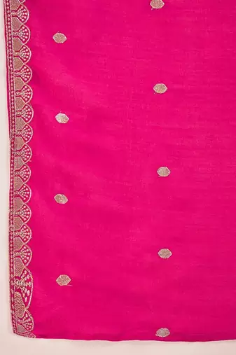 women bandhani printed regular thread work kurta with pyjamas & with dupatta