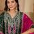 women bandhani printed regular thread work kurta with pyjamas & with dupatta