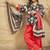 women floral printed regular linen kurta with farshi salwar and dupatta