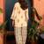 women's linen floral print summer wear short kurti with farshi salwar set