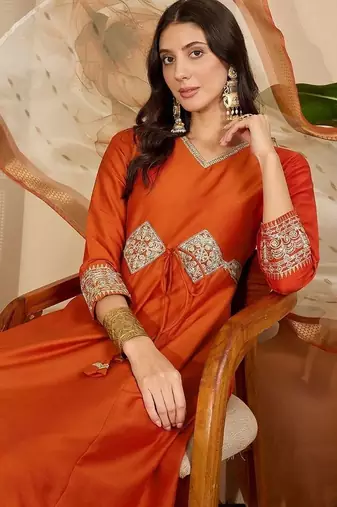 women ethnic motifs embroidered regular patchwork kurta with palazzos & with dupatta