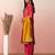 women regular thread work kurta with trousers & with dupatta