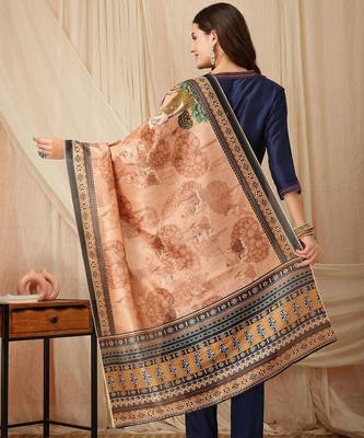 women ethnic motifs regular thread work kurta with trousers & with dupatta 4