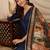 women ethnic motifs regular thread work kurta with trousers & with dupatta