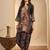 women ethnic motifs printed regular kurta with patiala