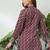 women ethnic motifs printed thread work kurta with trousers & with dupatta
