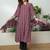 women ethnic motifs printed thread work kurta with trousers & with dupatta