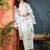 women cotton floral embroidered thread work kurta with palazzos & dupatta