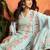 women cotton floral embroidered thread work kurta with palazzos & dupatta