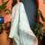 women cotton floral embroidered thread work kurta with palazzos & dupatta