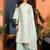 women cotton floral embroidered thread work kurta with palazzos & dupatta