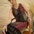 women ethnic motifs printed regular sequinned kurta with trousers