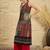 women ethnic motifs printed regular sequinned kurta with trousers