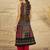 women ethnic motifs printed regular sequinned kurta with trousers