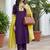 women ethnic motifs embroidered regular gotta patti kurta with trousers & with dupatta