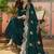 women ethnic motifs regular thread work kurta with palazzos & with dupatta