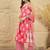 women floral printed regular linen kurta with palazzos & with dupatta