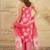 women floral printed regular linen kurta with palazzos & with dupatta