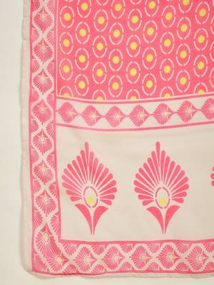 women floral printed regular linen kurta with palazzos & with dupatta 6