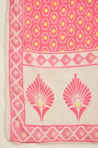 women floral printed regular linen kurta with palazzos & with dupatta