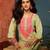 women ethnic motifs embroidered regular thread work kurta with palazzos