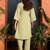 women ethnic motifs embroidered regular thread work kurta with palazzos