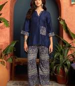 women paisley regular kurta with palazzos