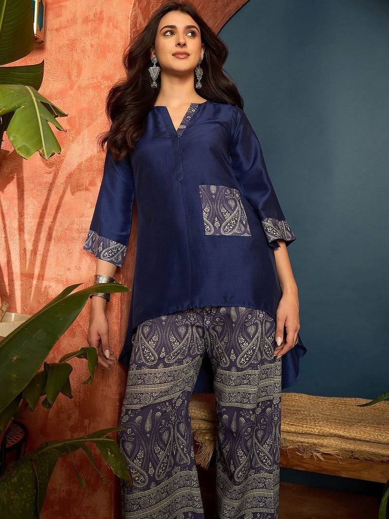 women paisley regular kurta with palazzos