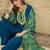 women ethnic motifs embroidered regular thread work kurta with patiala & with dupatta
