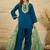 women ethnic motifs embroidered regular thread work kurta with patiala & with dupatta