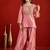 women embroidered regular sequinned kurta with farshi salwar set