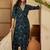 women bandhani dyed regular thread work kurta with trousers & with dupatta