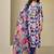 women printed regular thread work kurta with trousers & with dupatta