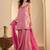 women ethnic motifs regular sequinned kurta with sharara & with dupatta