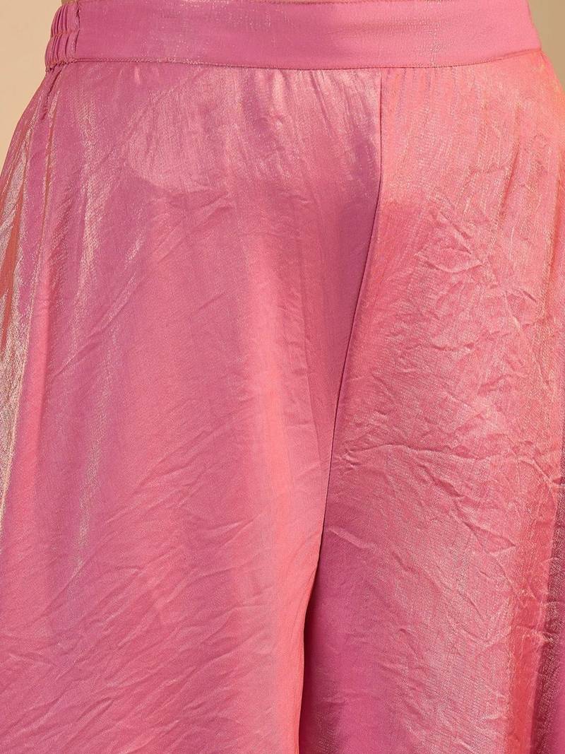 women ethnic motifs regular sequinned kurta with sharara & with dupatta