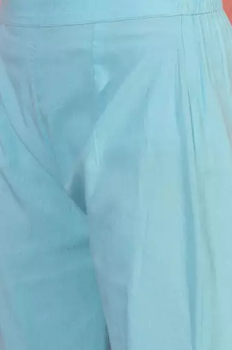 women regular mirror work kurta with harem pants