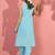 women regular mirror work kurta with harem pants