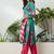 women floral printed regular thread work kurta with palazzos & with dupatta