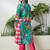 women floral printed regular thread work kurta with palazzos & with dupatta